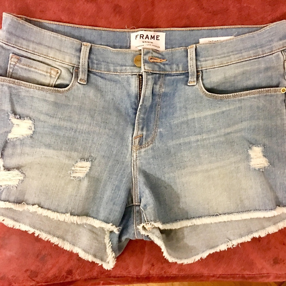 FRAME Le Cutoff Shorts Denim